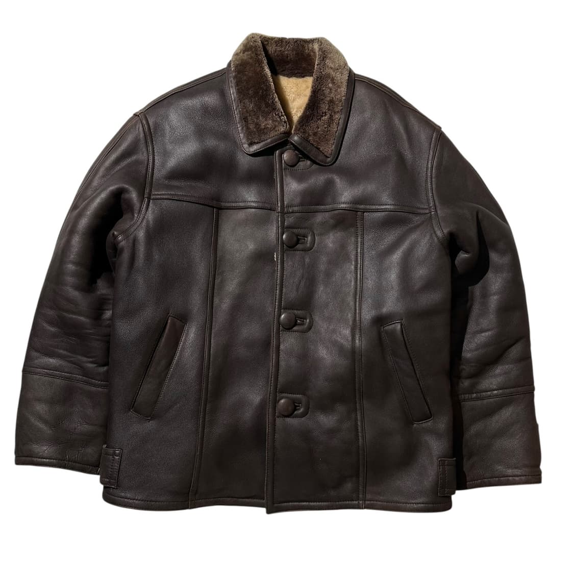 그리핀 램스킨 시어링 무스탕 싱글 자켓 상품이미지2