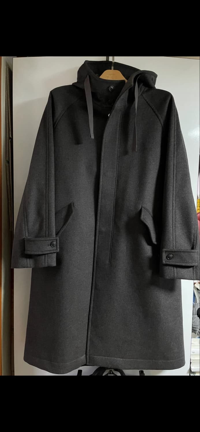 비슬로우 울 캐시미어 후드 코트 상품이미지2