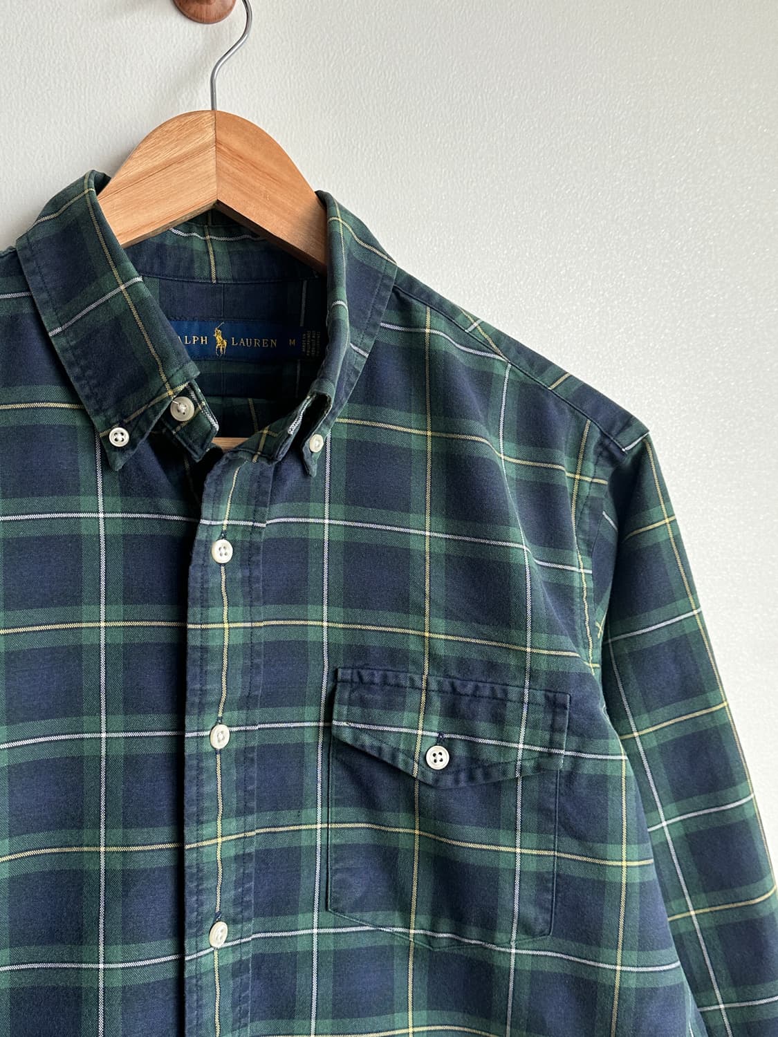 폴로 랄프로렌 원포켓 타탄체크 셔츠 M 상품이미지4