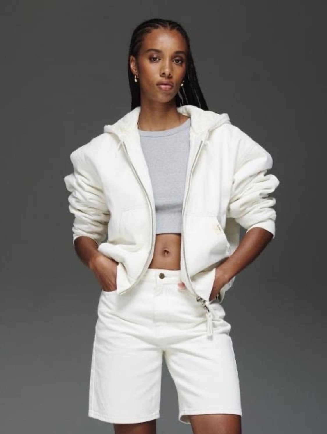 글로니 워크 자켓 화이트 m 상품이미지2