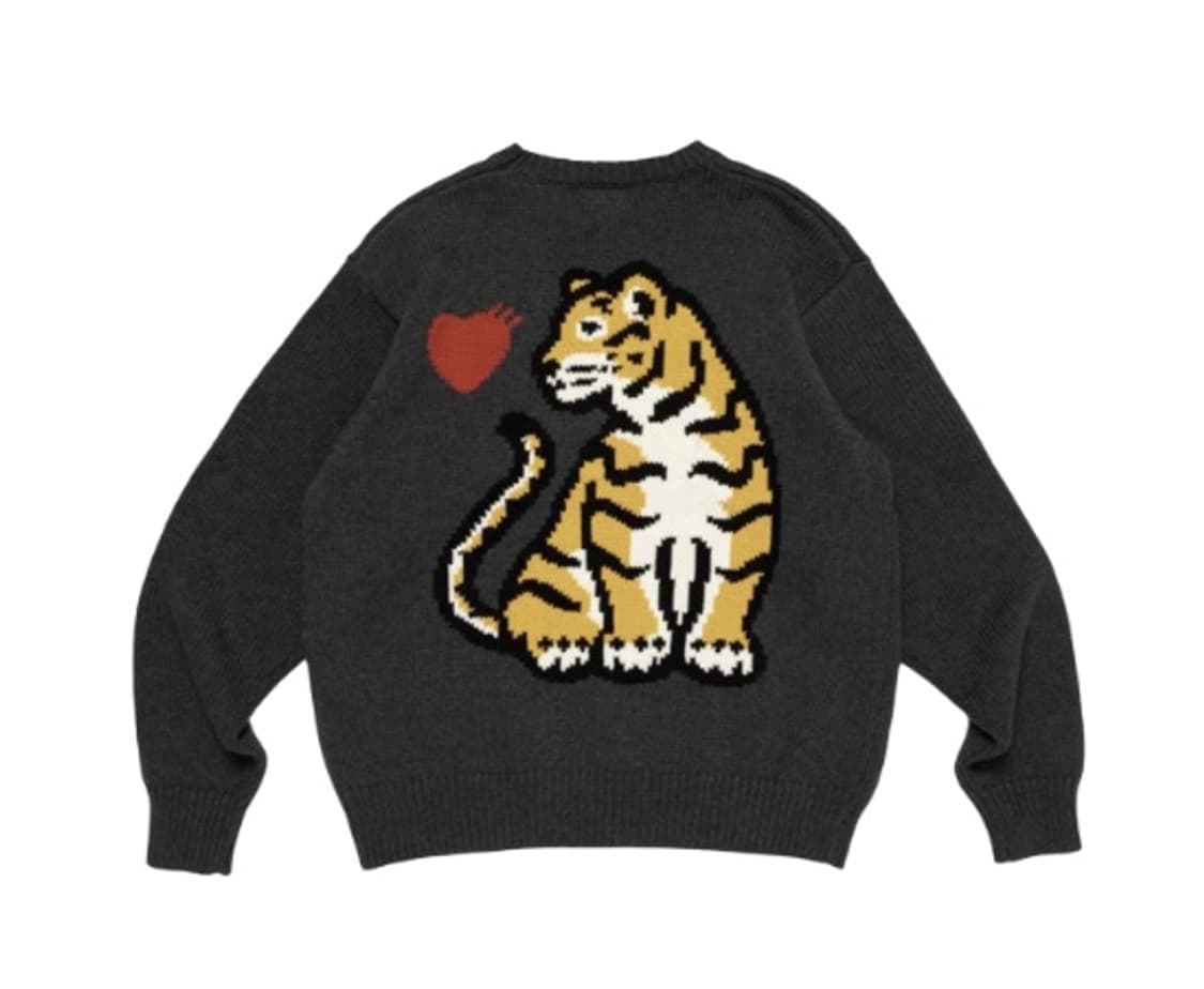 휴먼메이드 그래픽 니트 차콜 상품이미지2