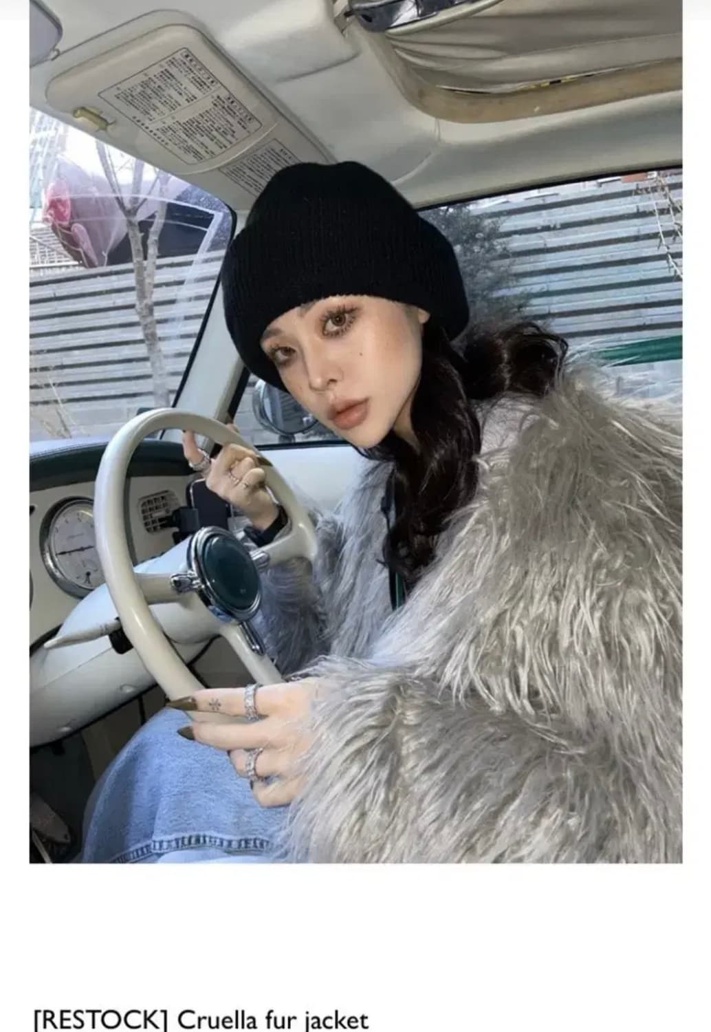 Odor 크루엘라 퍼자켓 - 블랙 상품이미지1