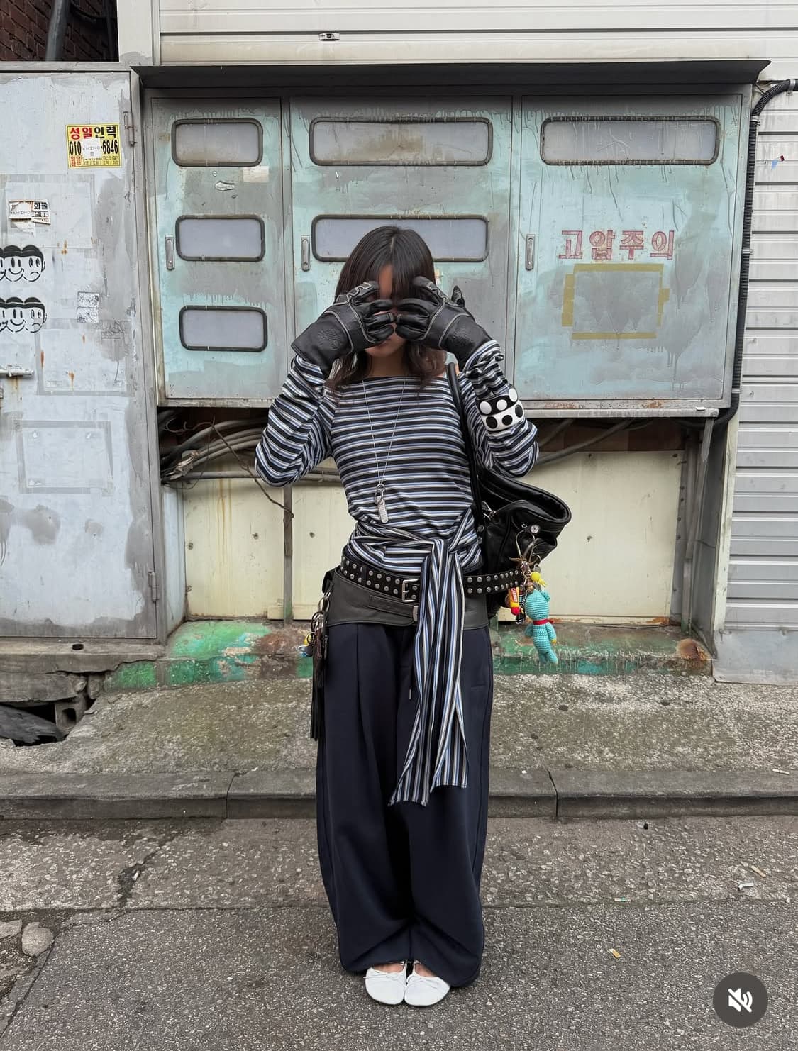 샌드릭 스트라이프 스트랩 티셔츠 상품이미지1