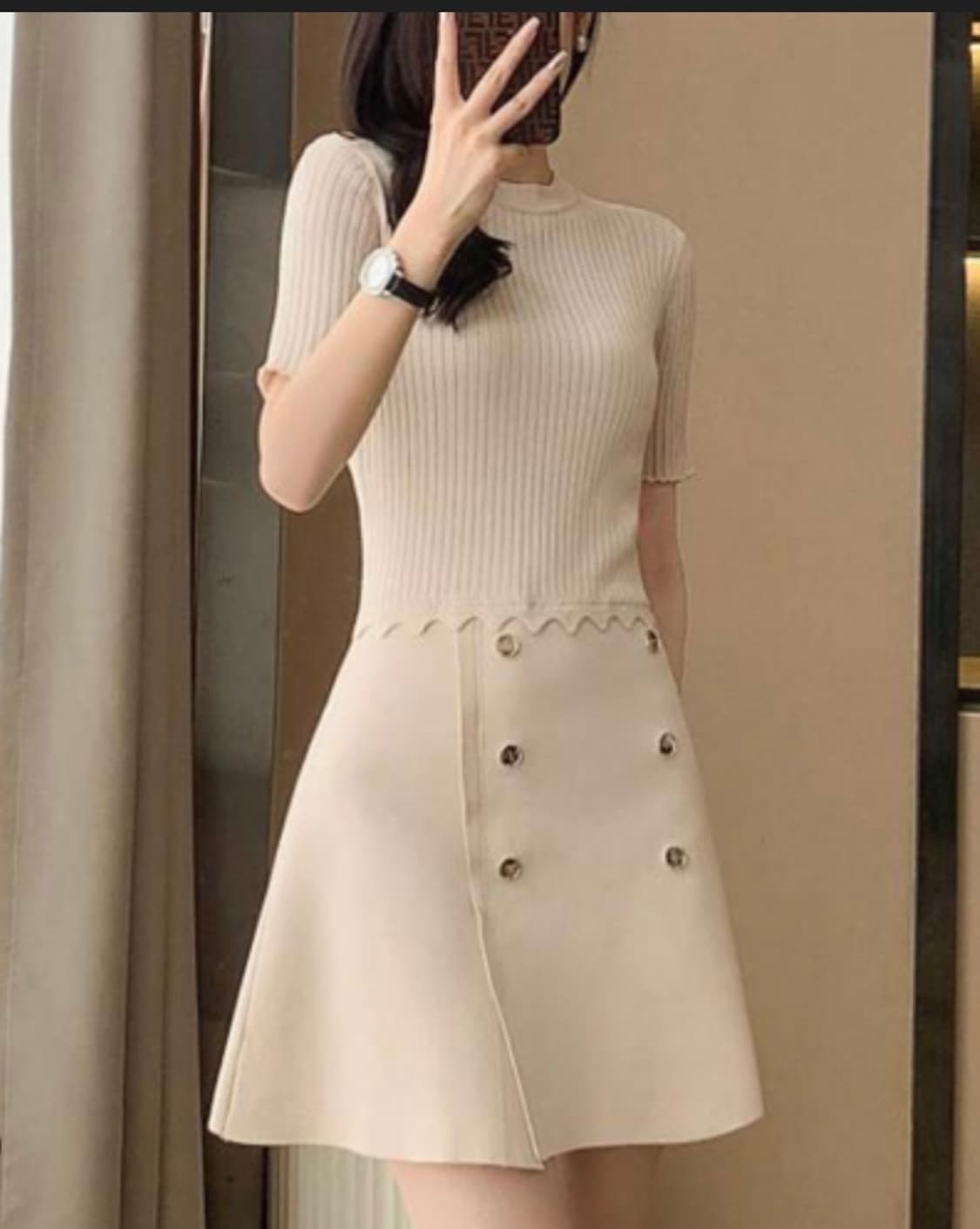 산드로 골지 니트 원피스 상품이미지3