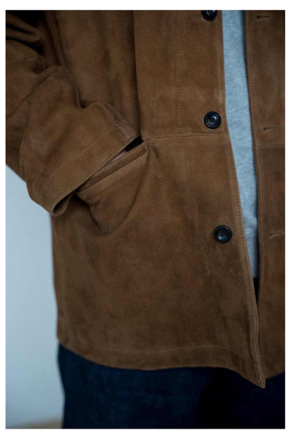 우드비 고트 스웨이드 자켓 브라운 2 상품이미지4