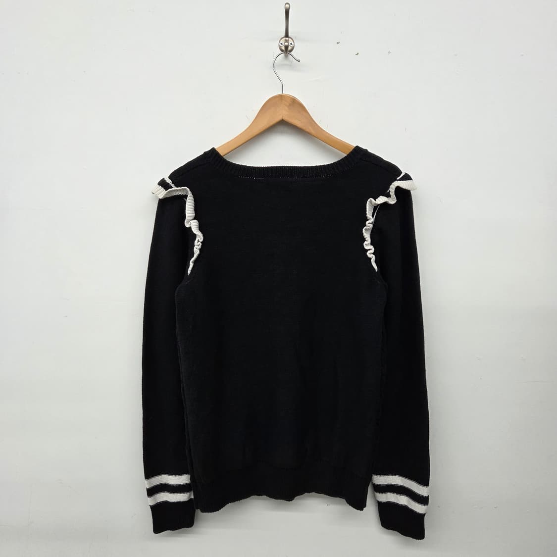 타미힐피거 블랙 프릴 니트 여L 상품이미지4