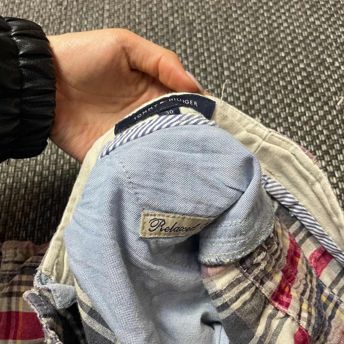 (30) 타미힐피거 린넨 코튼 체크 카고 하프팬츠 상품이미지5