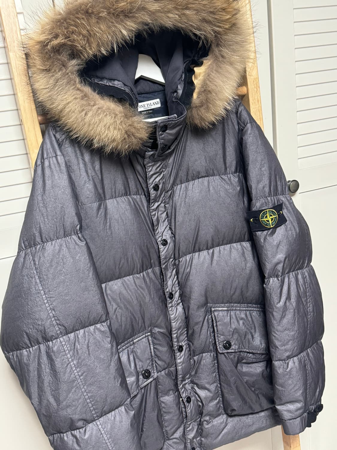 스톤아일랜드 메탈 그레이 패딩 자켓 상품이미지2