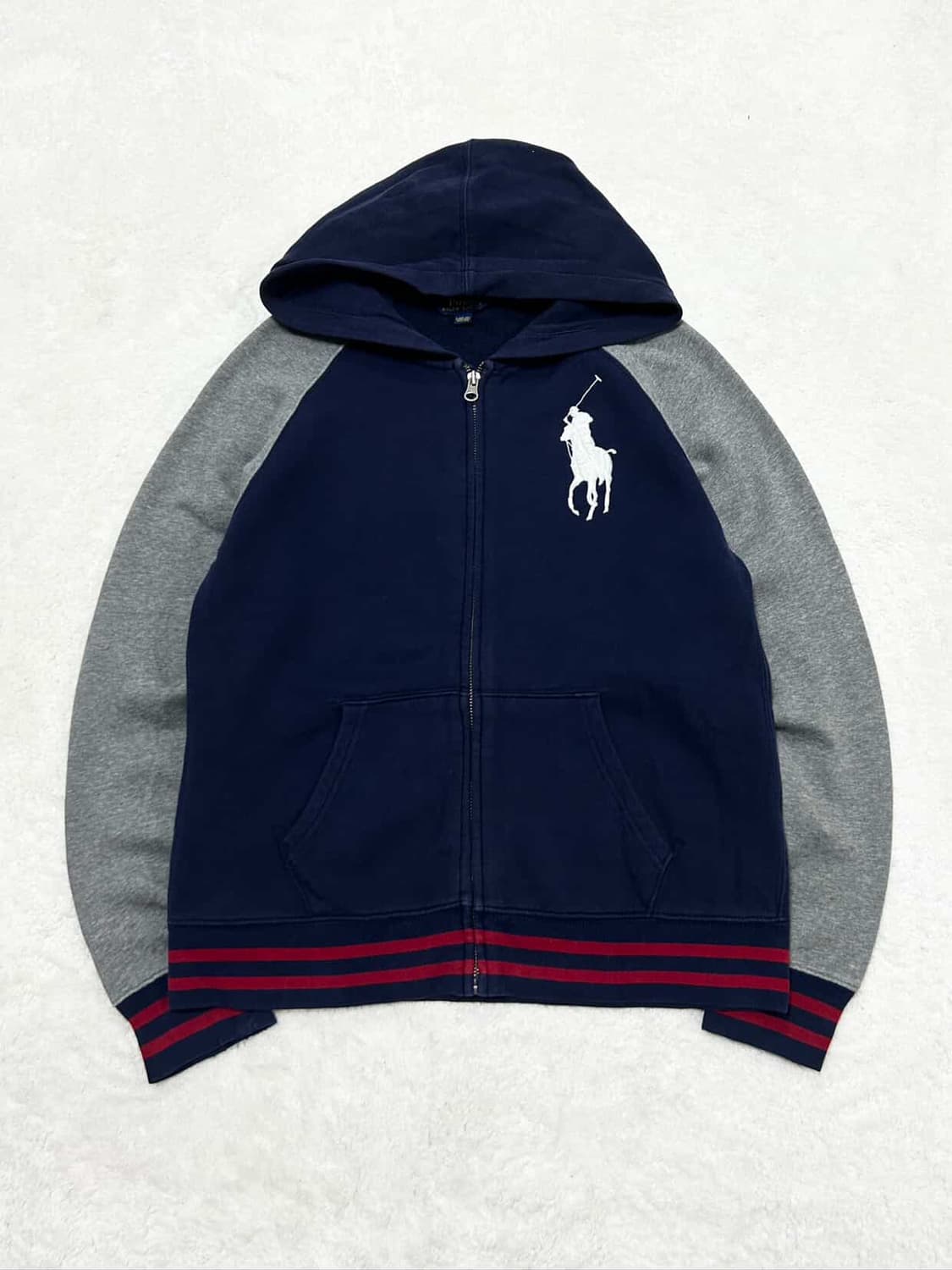 폴로 빅포니 배색 후드집업 상품이미지5