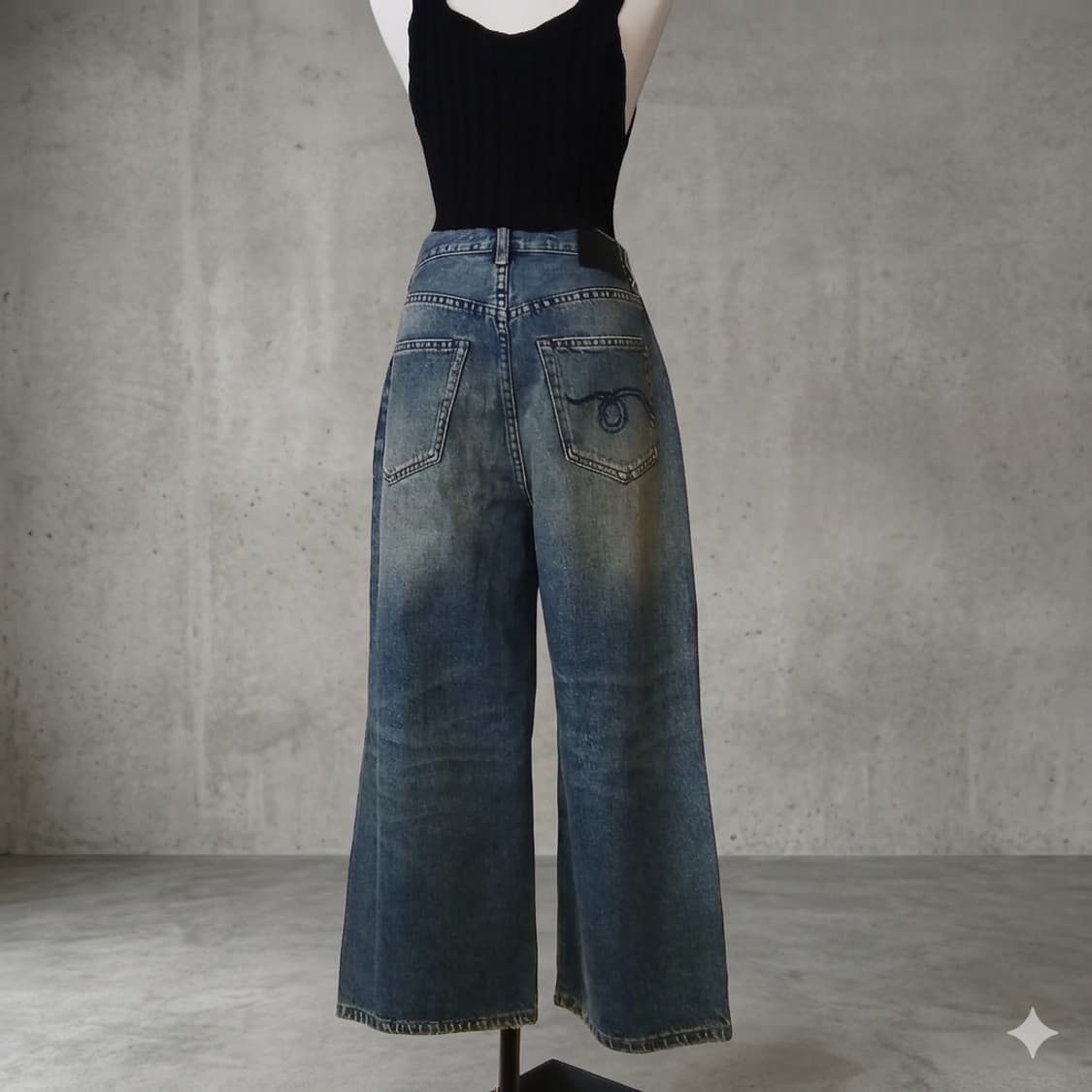 [R13] 크롭 와이드레그 진 상품이미지2