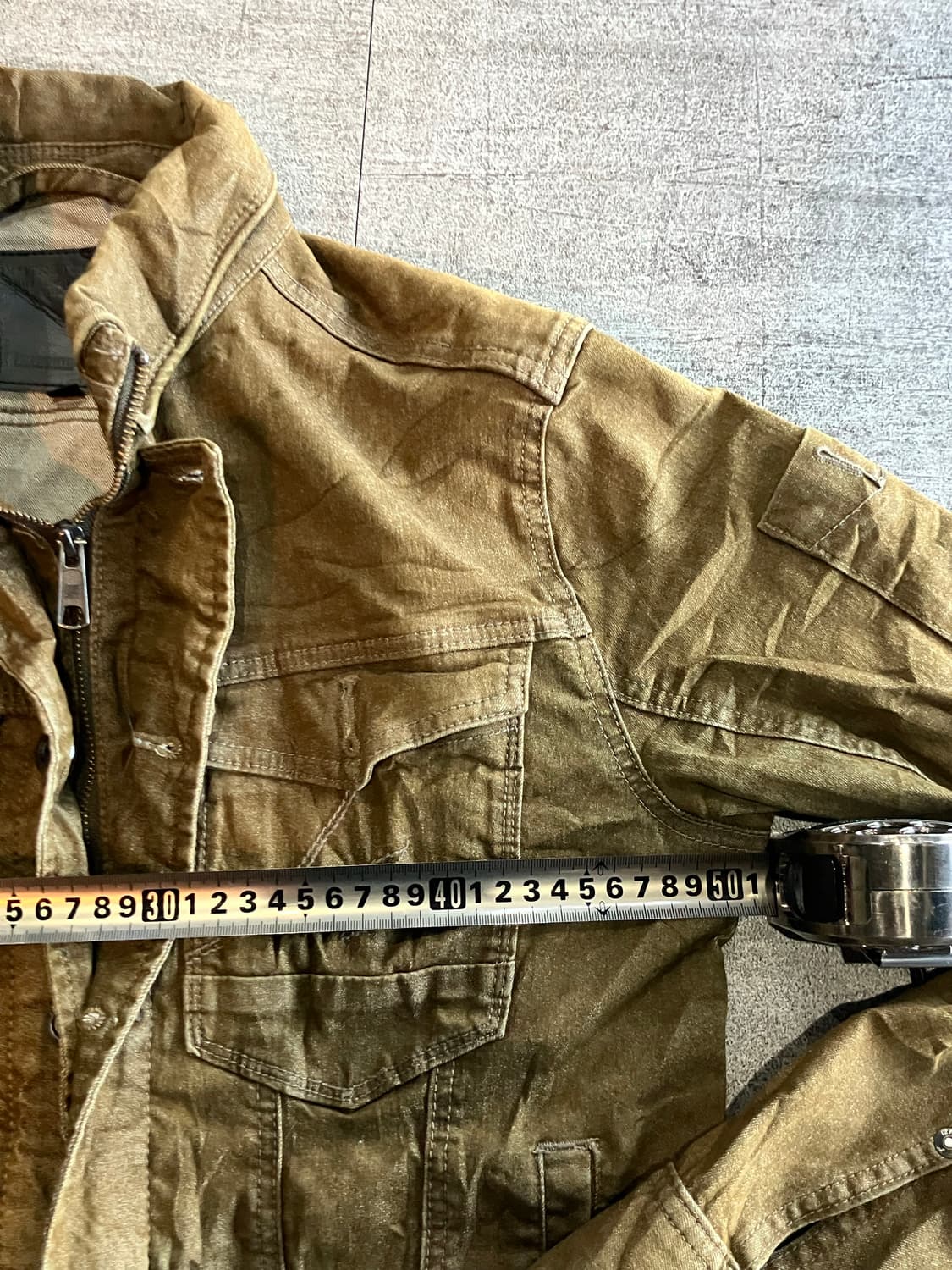 일본빈티지 Stretch 아메카지스트릿 투포켓 사파리데님자켓 상품이미지2