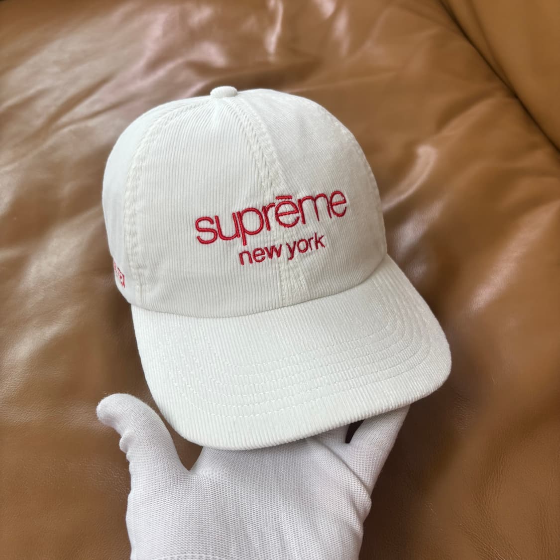 슈프림 6패널 볼캡 모자 고어텍스 클래식 로고 내츄럴 화이트 상품이미지4