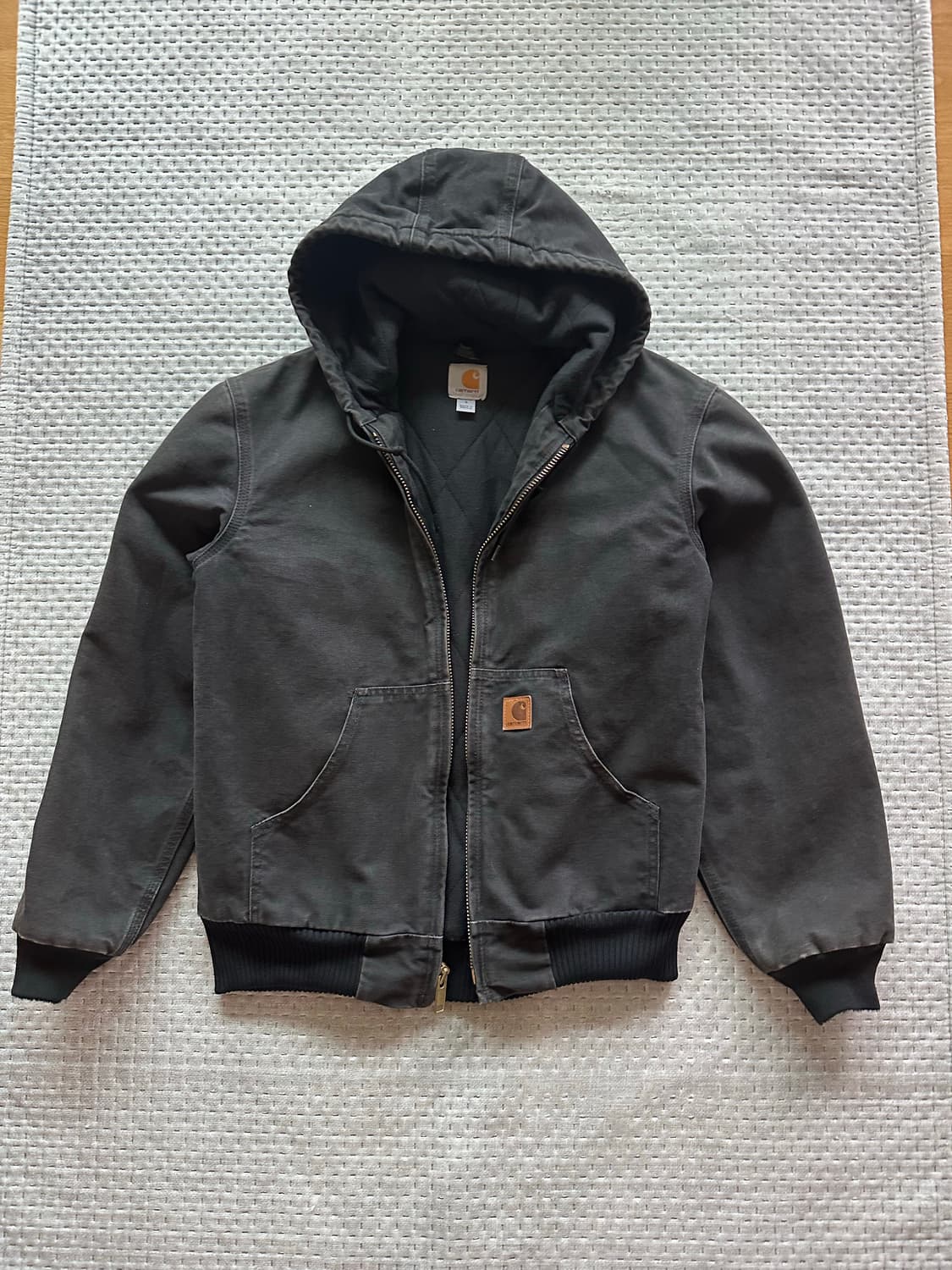 [S] 칼하트 j130 샌드스톤 덕 액티브 자켓 블랙 상품이미지2