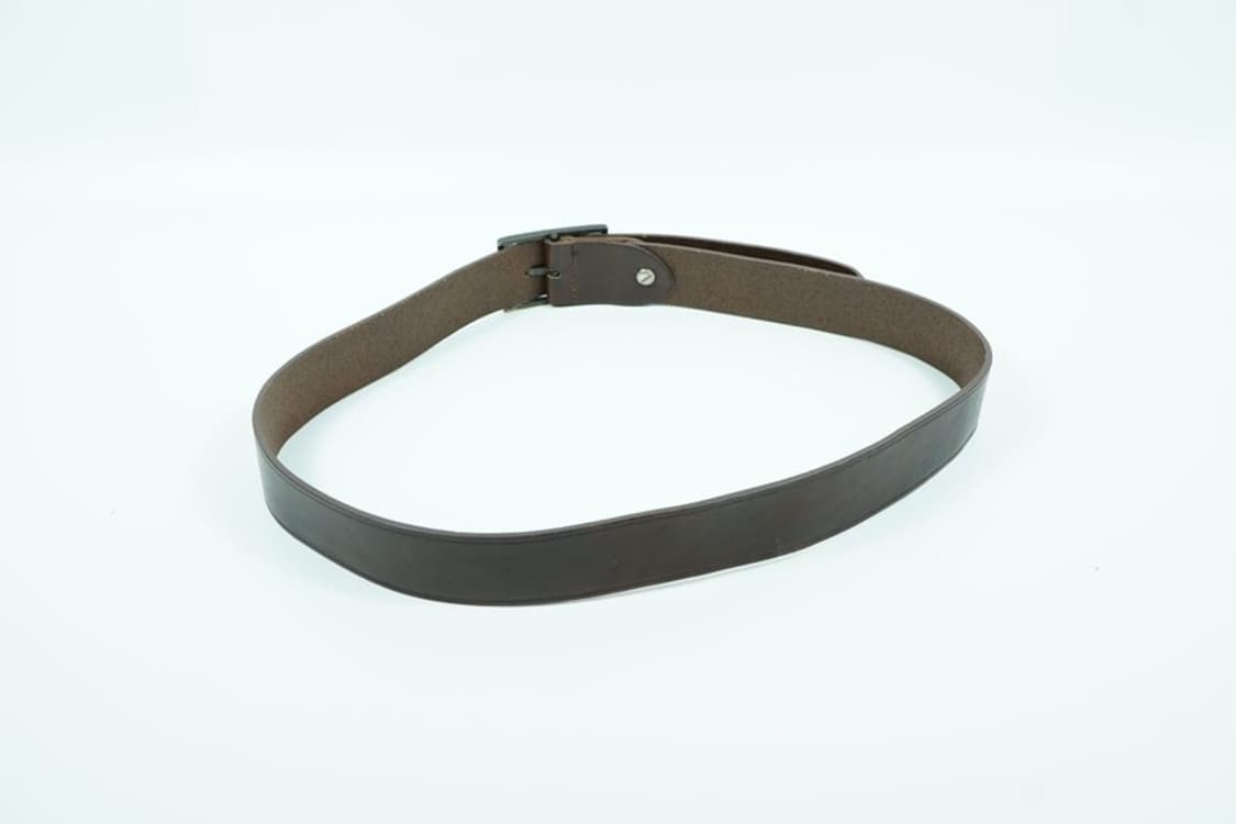 마르셀로불론 다크브라운 빈티지 스퀘어 버클 레더 벨트 상품이미지3