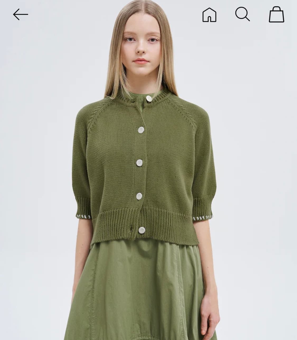 YMC 콰이 니트 그린 S 상품이미지1