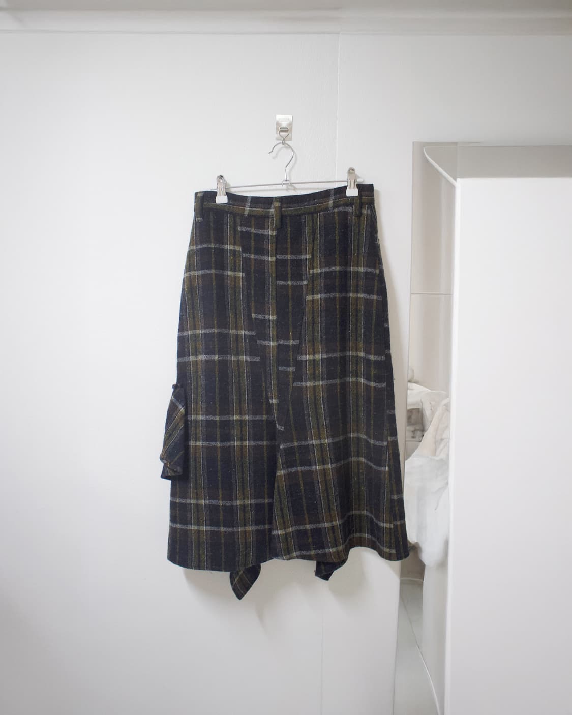 pocket check prill wool skirt  상품이미지2