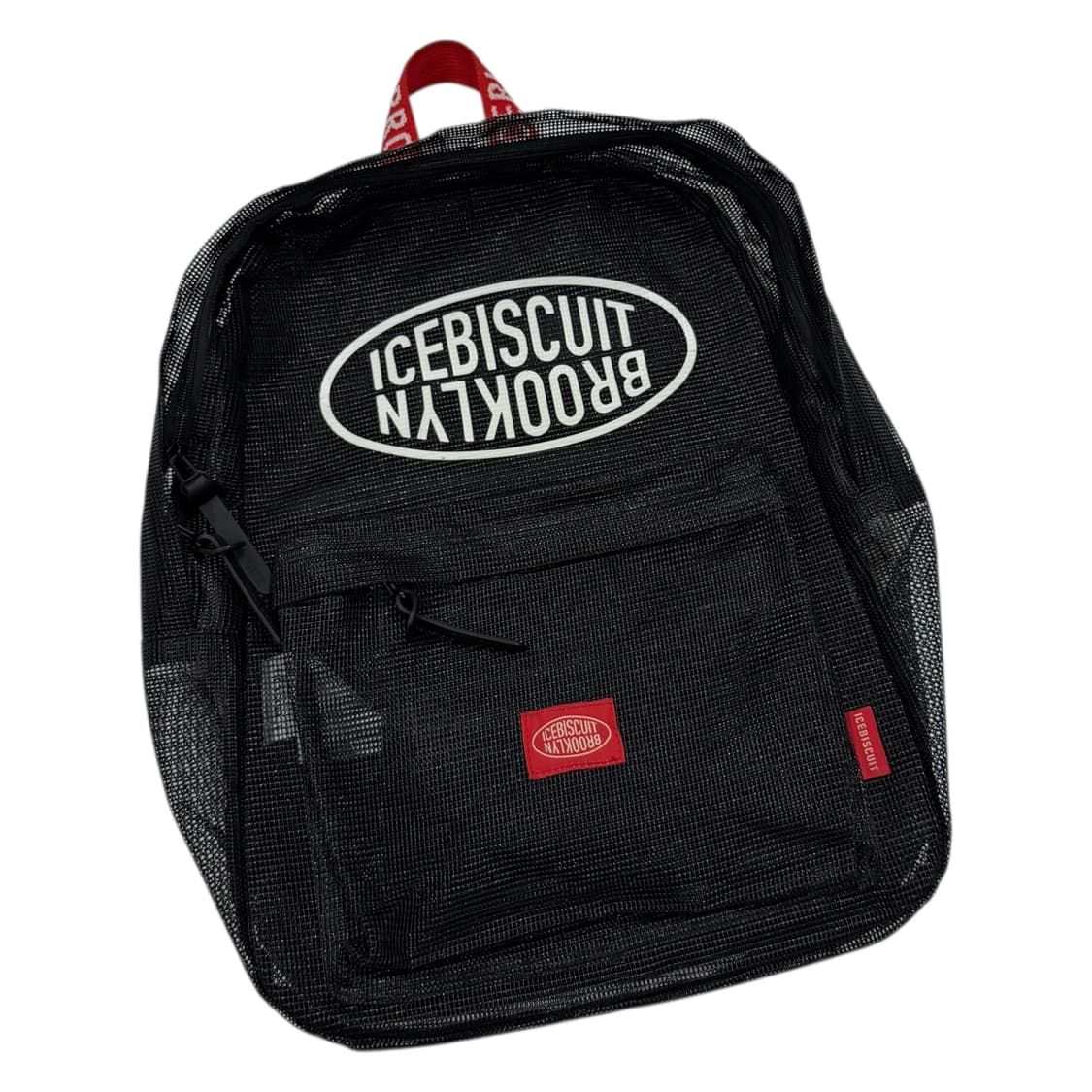 아이스비스킷 포켓 메쉬 백팩 가방 블랙 상품이미지2