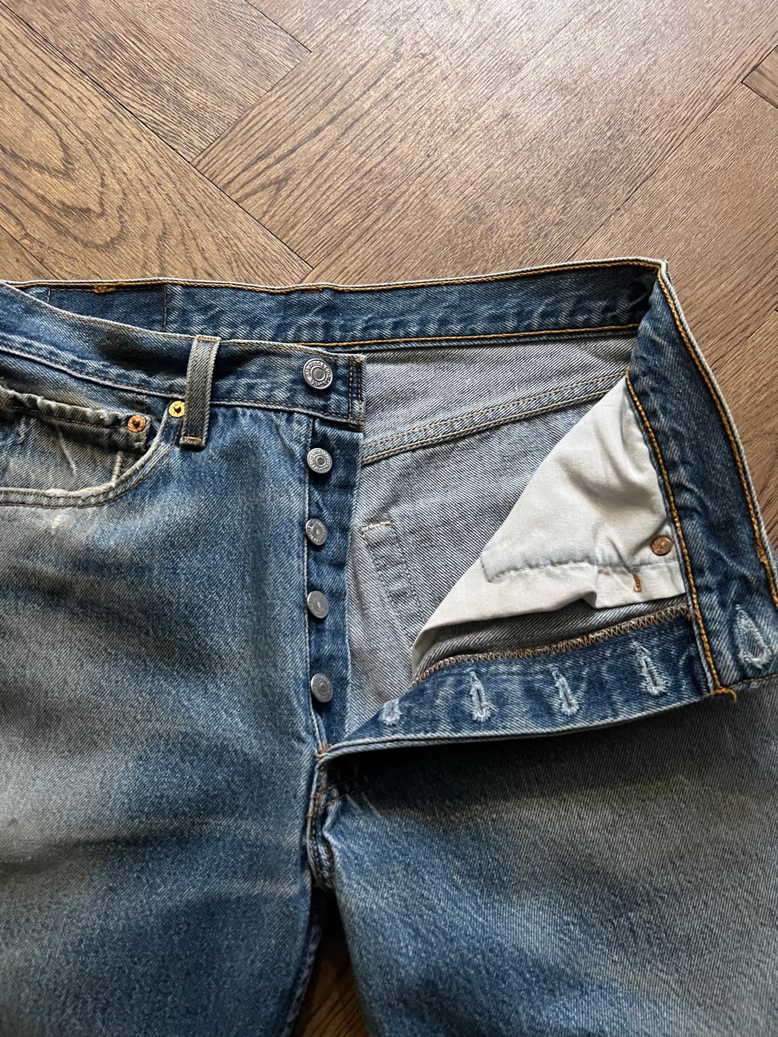 [32]90's 리바이스 501XX USA Made 데님 팬츠 S40 상품이미지3