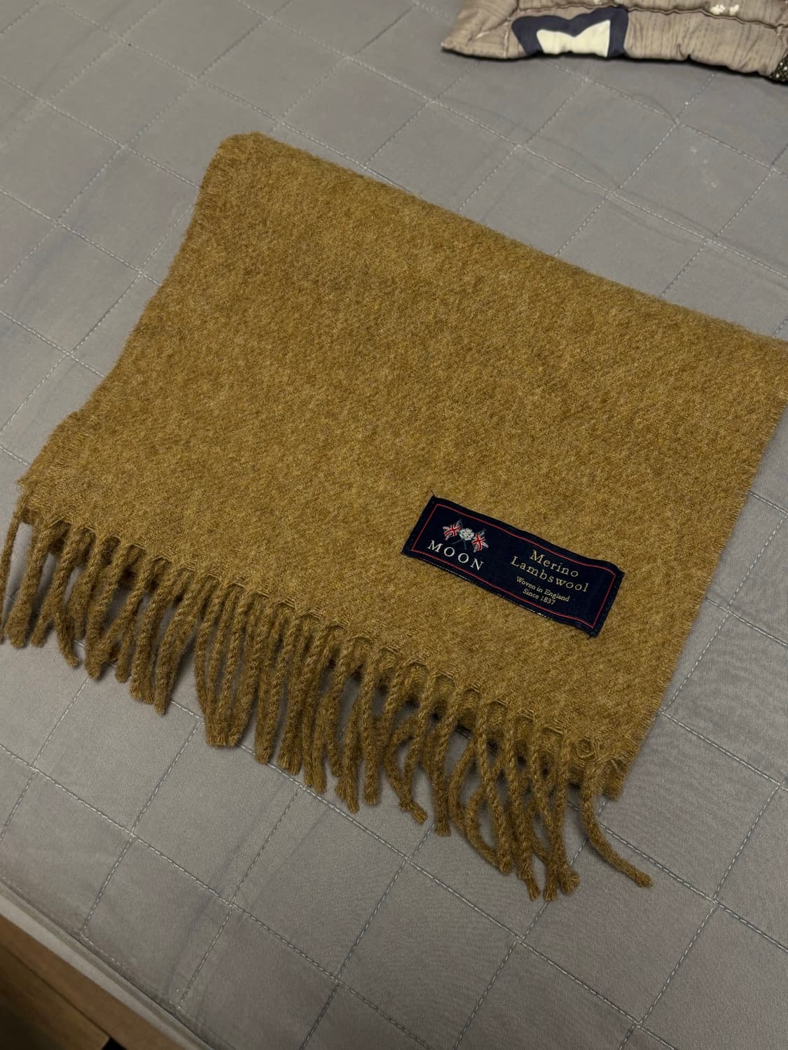 아브라함문 메리노울 머플러 25cm 카멜 상품이미지1