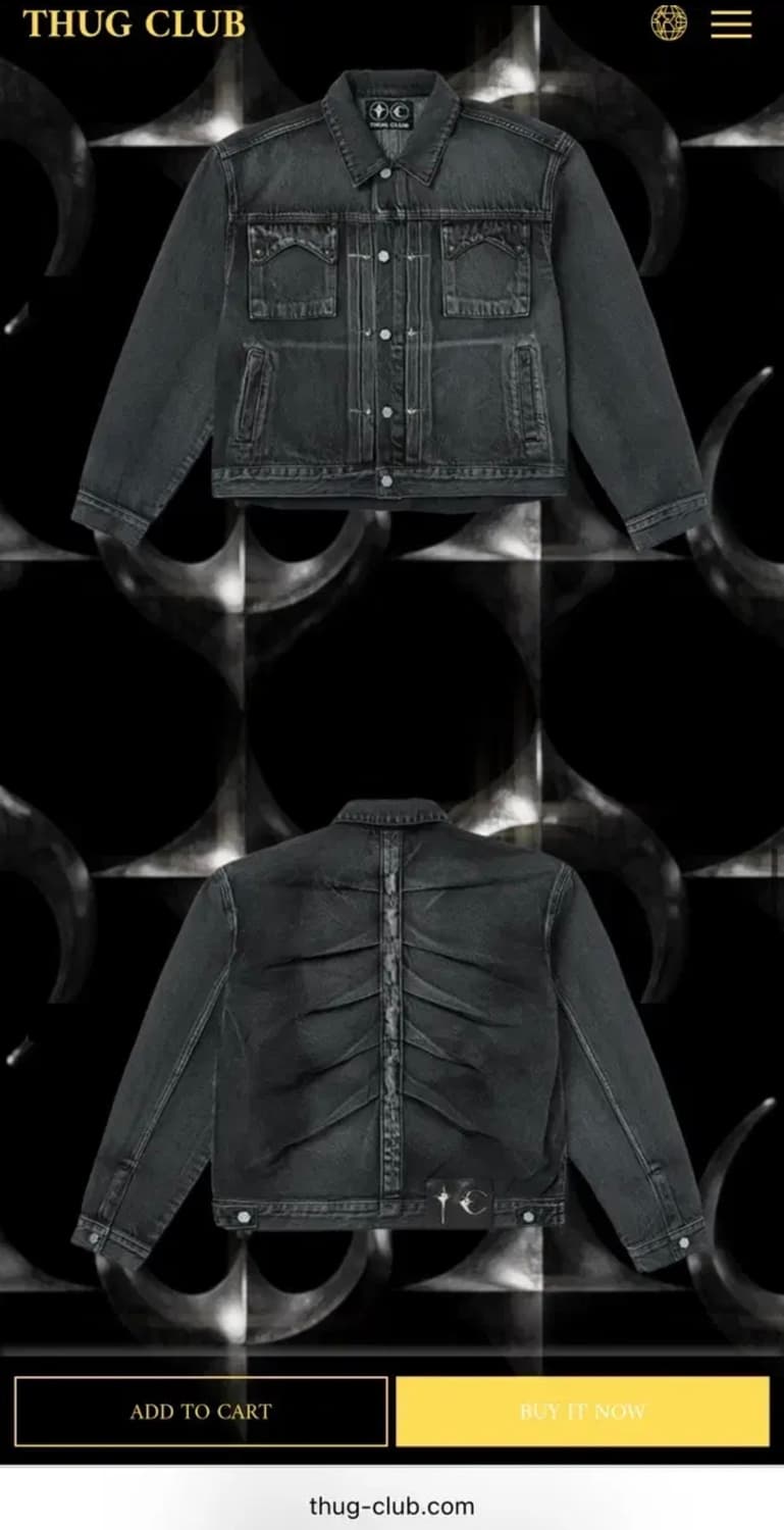 THUG CLUB 떠그클럽 데님 자켓 상품이미지2