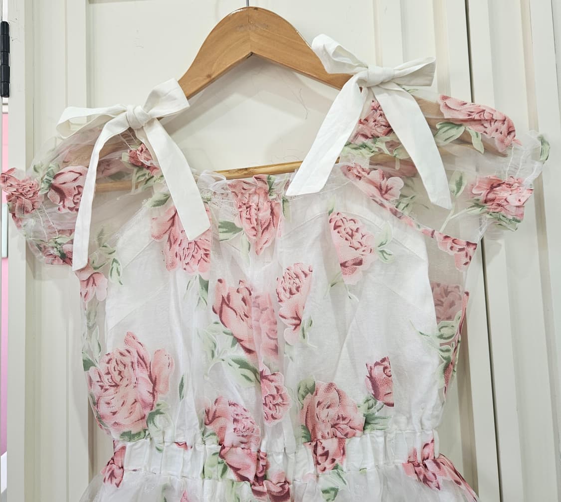 리즈리사(LIZ LISA) 로즈 오프숄더 쉬폰 점프수트 / 원피스핏 상품이미지3