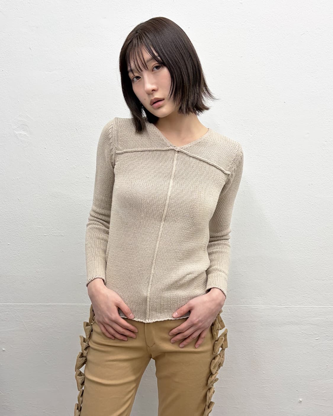 쿠카이 코튼 니트 상품이미지1