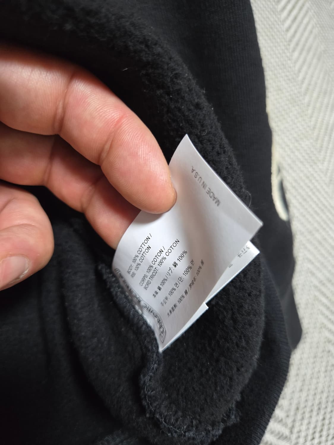 크롬하츠 맨투맨 자수 블랙(헤비웨이트) 상품이미지10