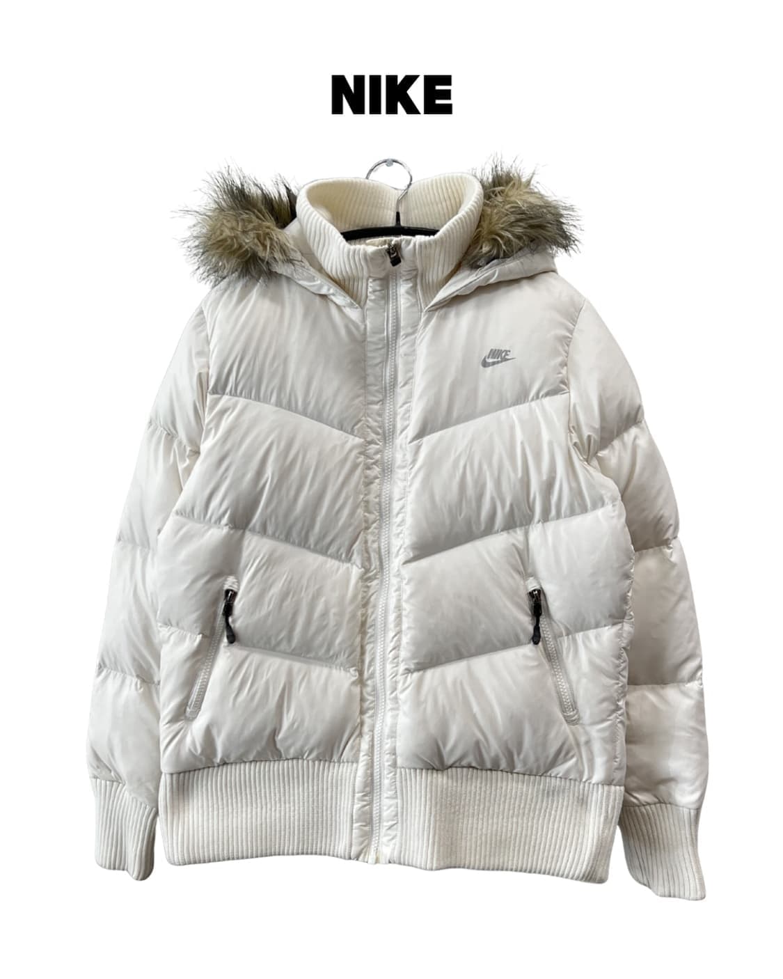 (L) 나이키 우먼스 다운 패딩 점퍼 컬쳐 다운 자켓 화이트 상품이미지1