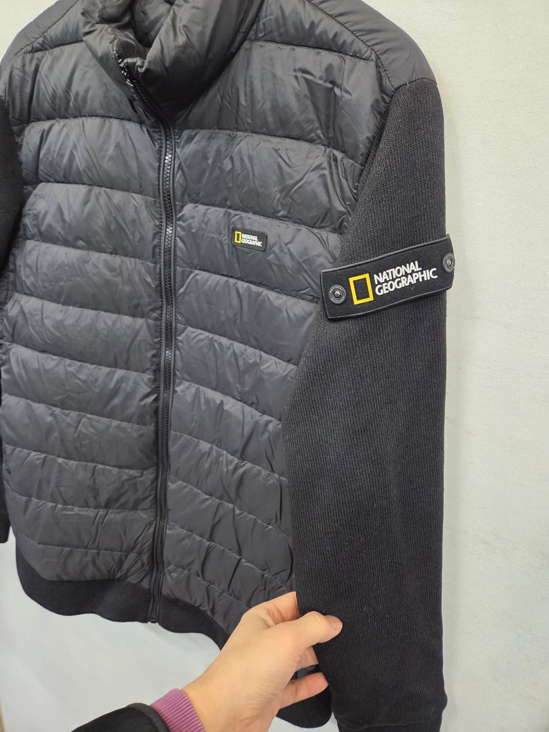 내셔널지오그래픽 하이브리드 브레디 니트 덕다운 경량패딩 xxl 상품이미지3