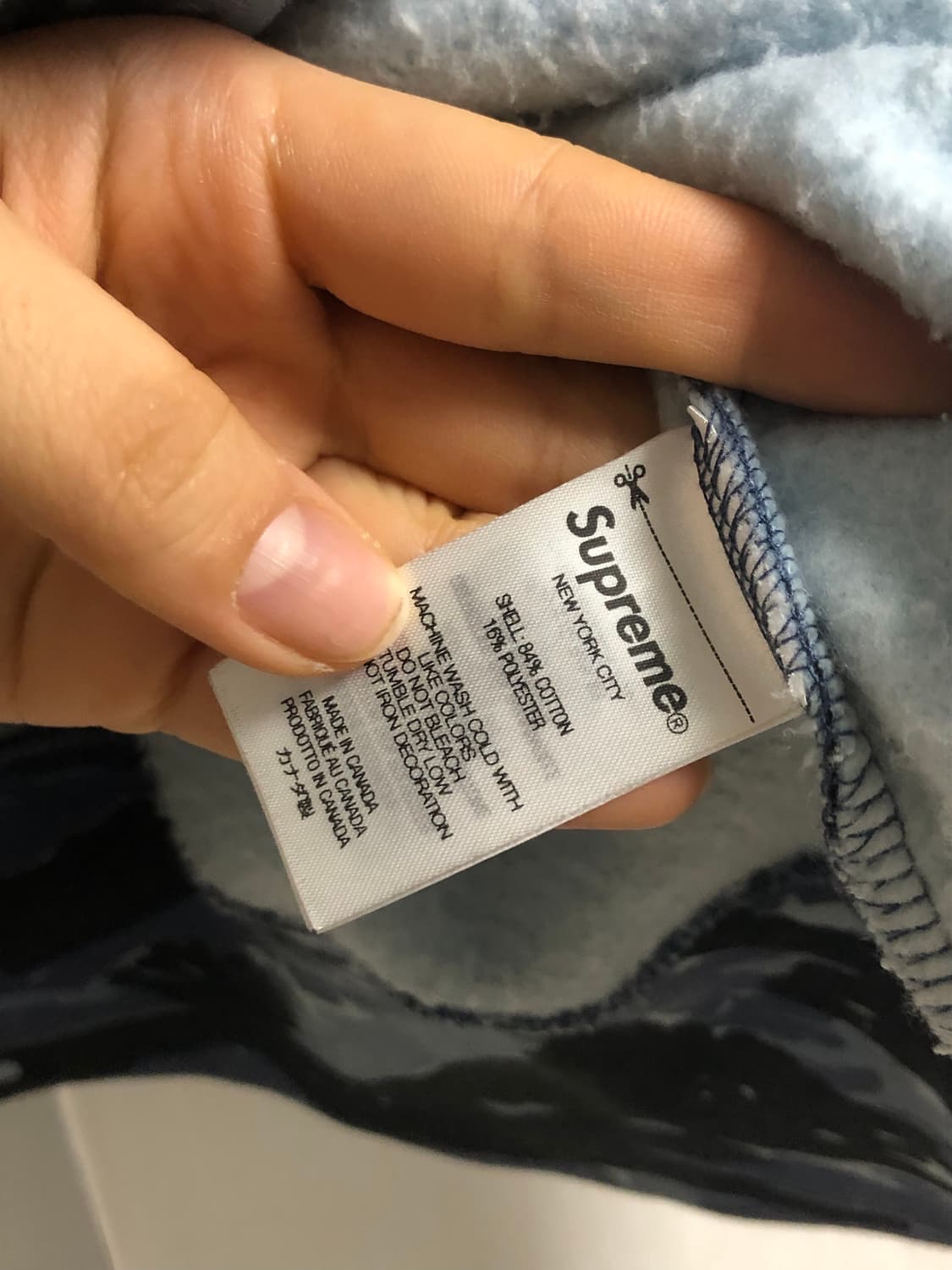 슈프림 스몰박스 후드티 블루타이거 카모 L 상품이미지3