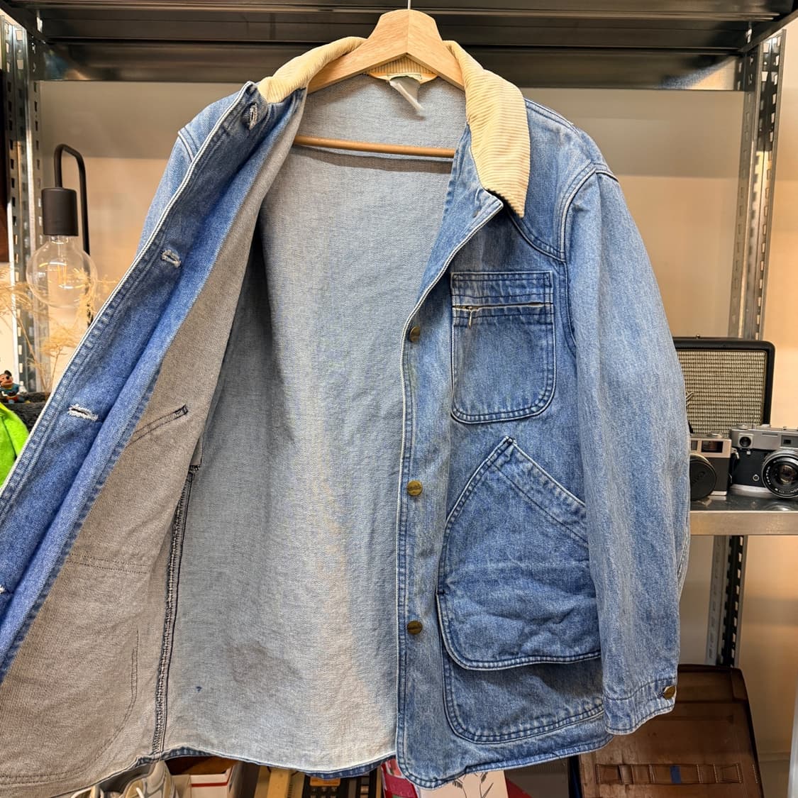 80'S 엘엘빈 데님 헌팅 자켓 코트  상품이미지8