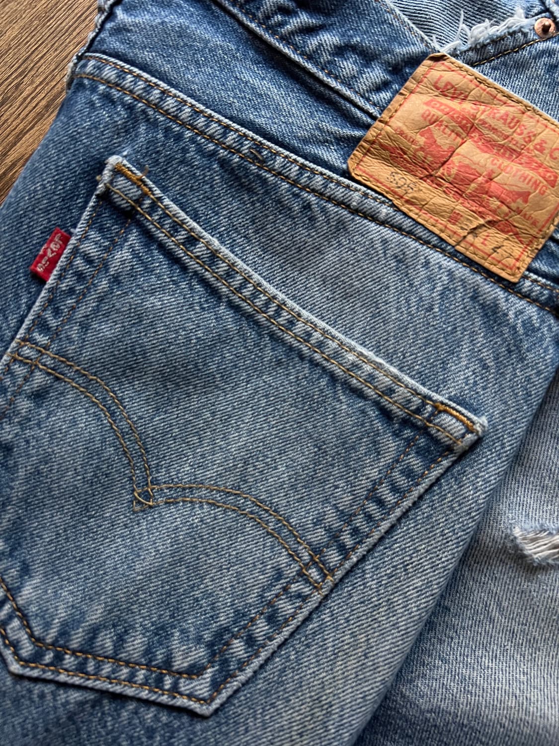 [34]리바이스 505 빈티지 데미지드 워싱 데님 팬츠 상품이미지7
