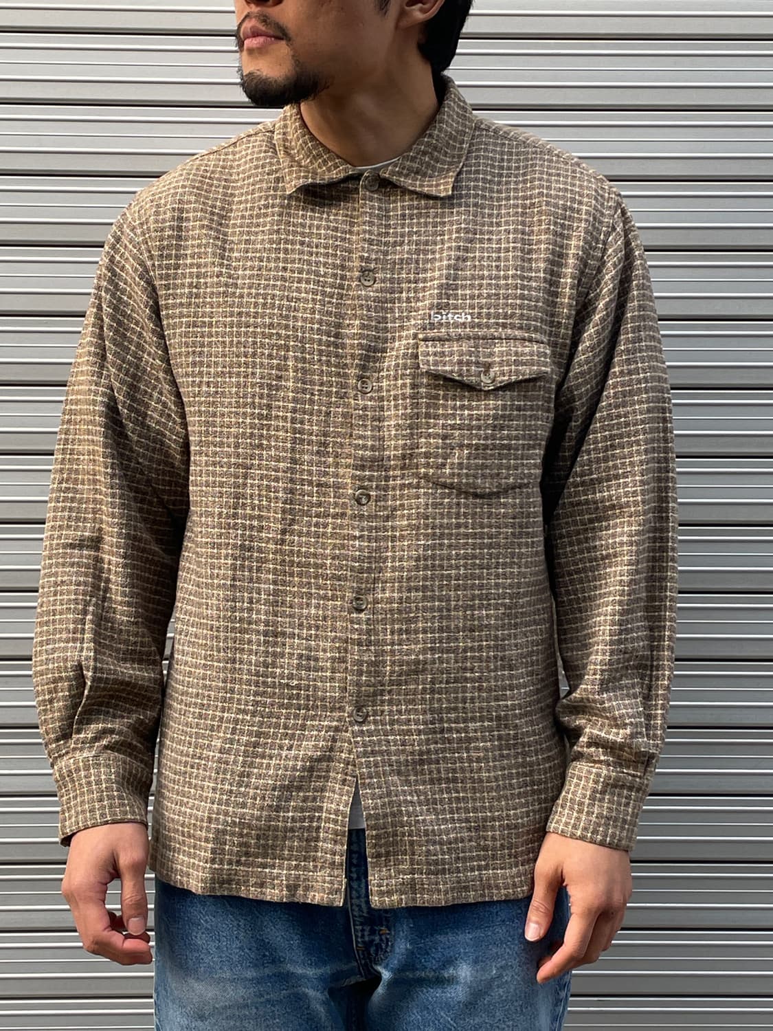 90-00s Bitch skateboards Flannel Shirt 상품이미지5