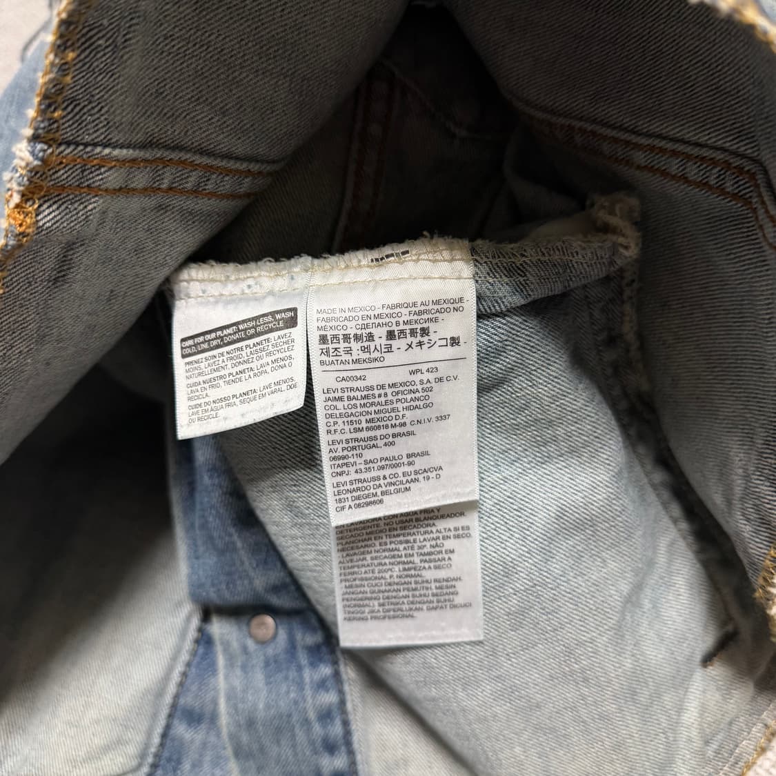 리바이스 데미지 데님 트러커 자켓 상품이미지4