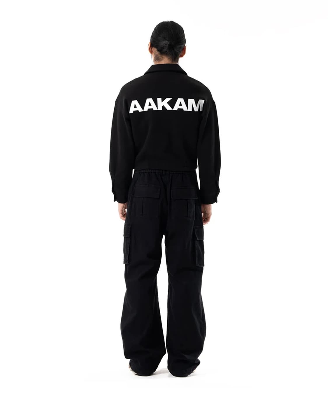 aakam 아캄 프린티드 크롭 자켓 블랙 상품이미지1