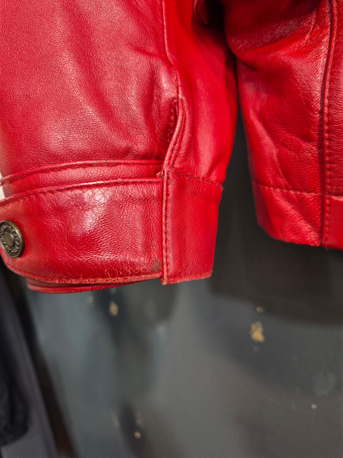 A6 빨간색 가죽 자켓 55 66 상품이미지5