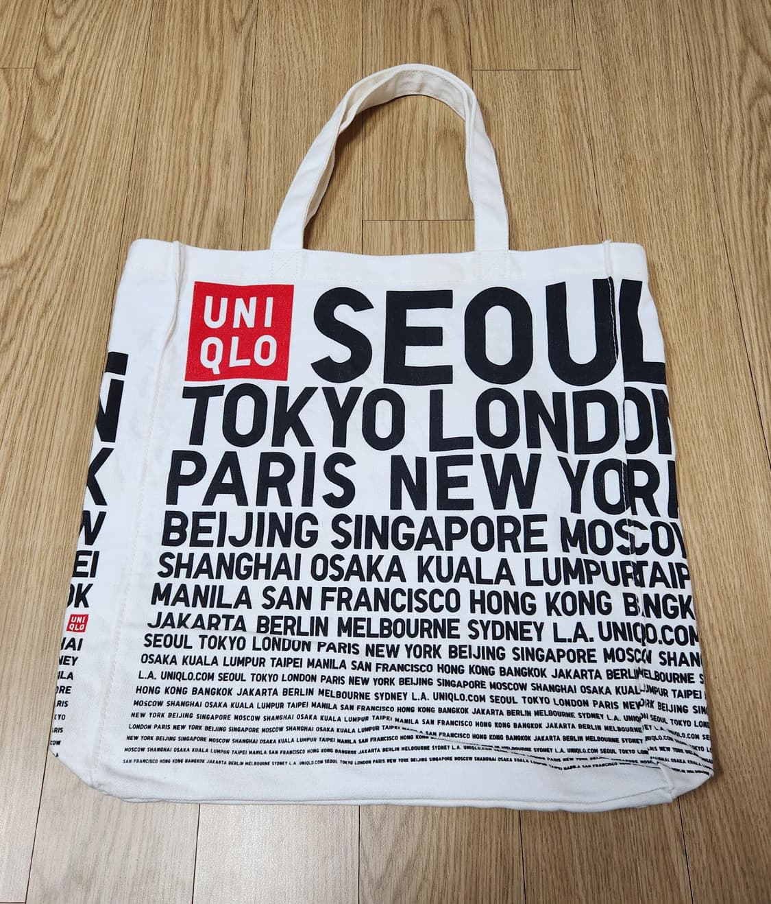UNIQLO 유니클로 시티 레터링 에코백, 캔버스백 40x40 상품이미지4