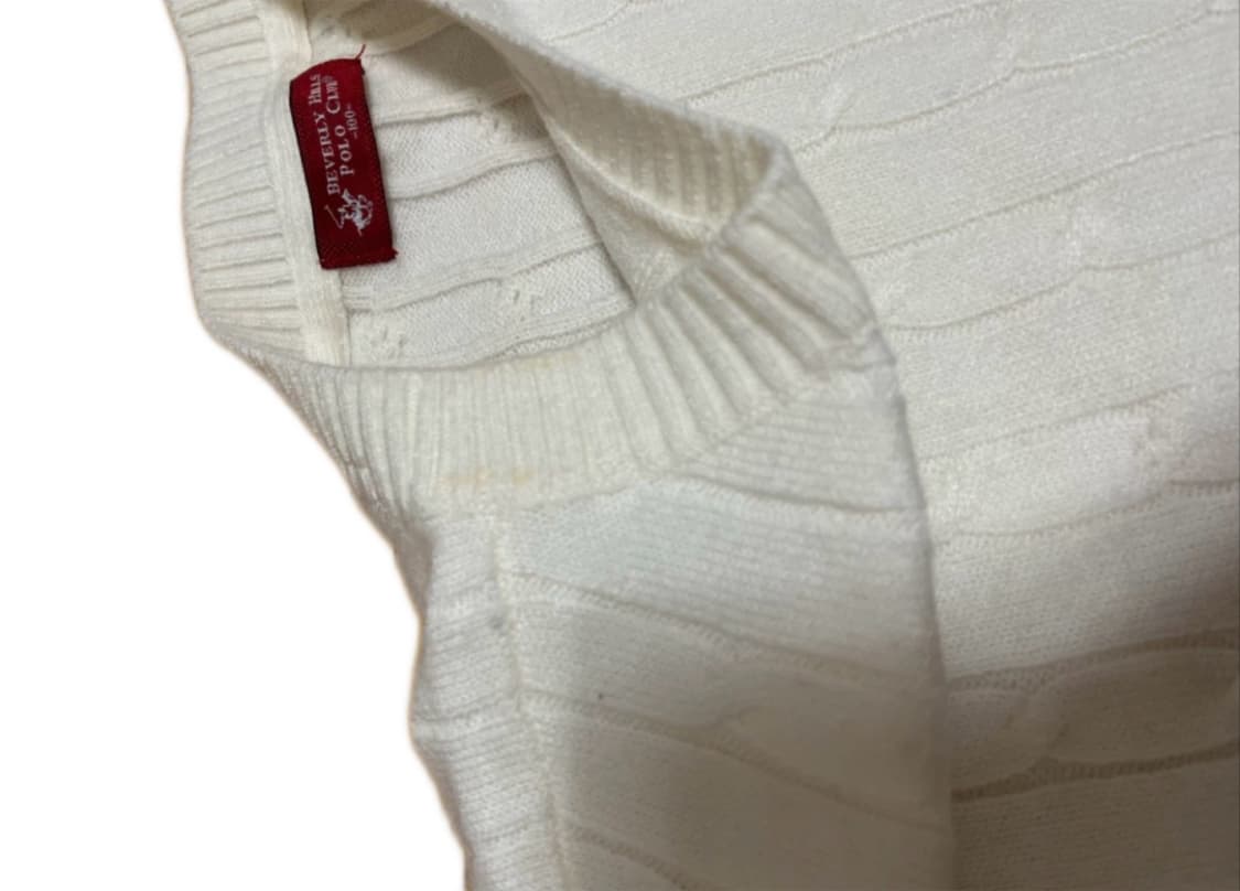 🔆비버리힐즈폴로클럽 화이트 케이블니트🔆 상품이미지2