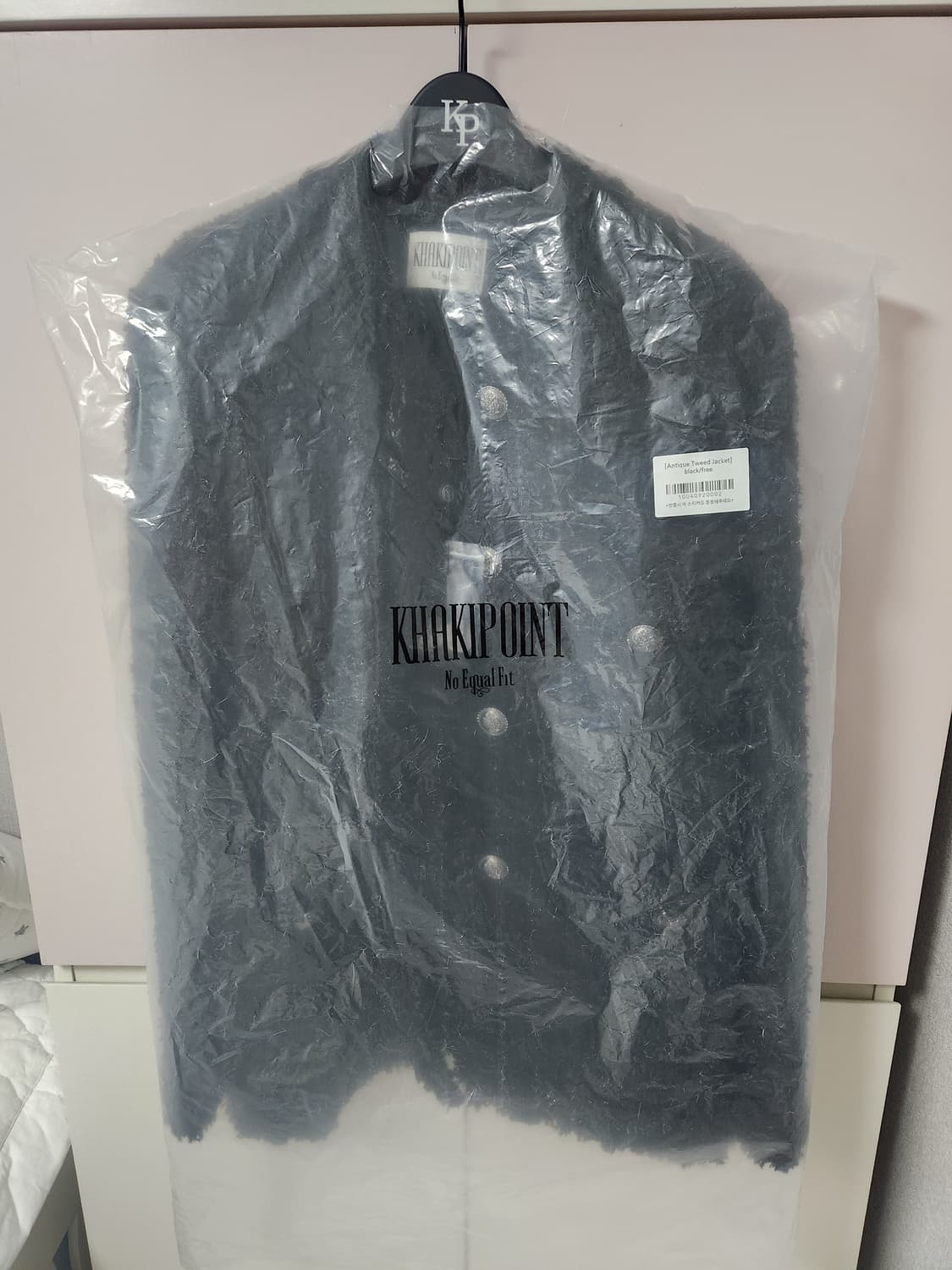 카키포인트 트위드 롱 블랙 상품이미지7