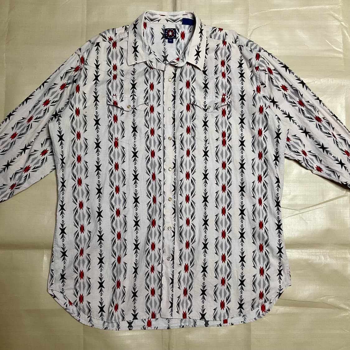 빈티지 팬핸들 나바호 패턴 웨스턴 셔츠 상품이미지2