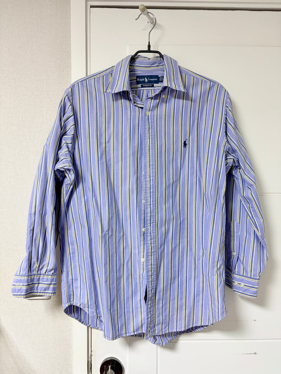 빈티지 랄프로렌 스트라이프 셔츠 하늘 오버핏 빅사이즈 상품이미지1