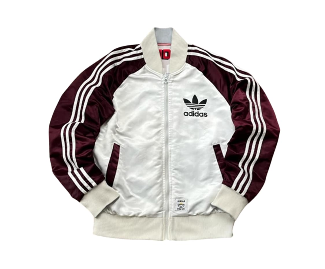 아디다스 Adidas 리버시블 화이트 버건디 트랙탑 상품이미지6