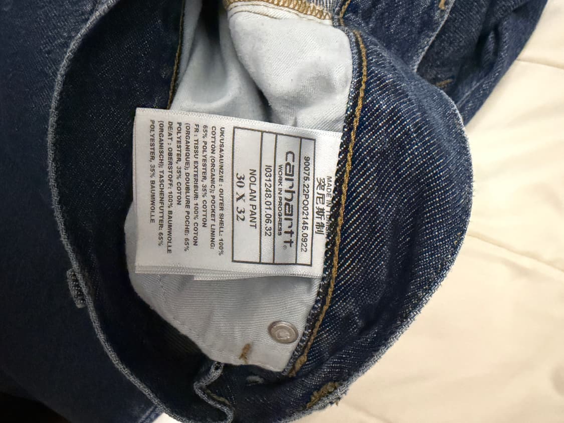 칼하트 wip 데님팬츠 상품이미지3