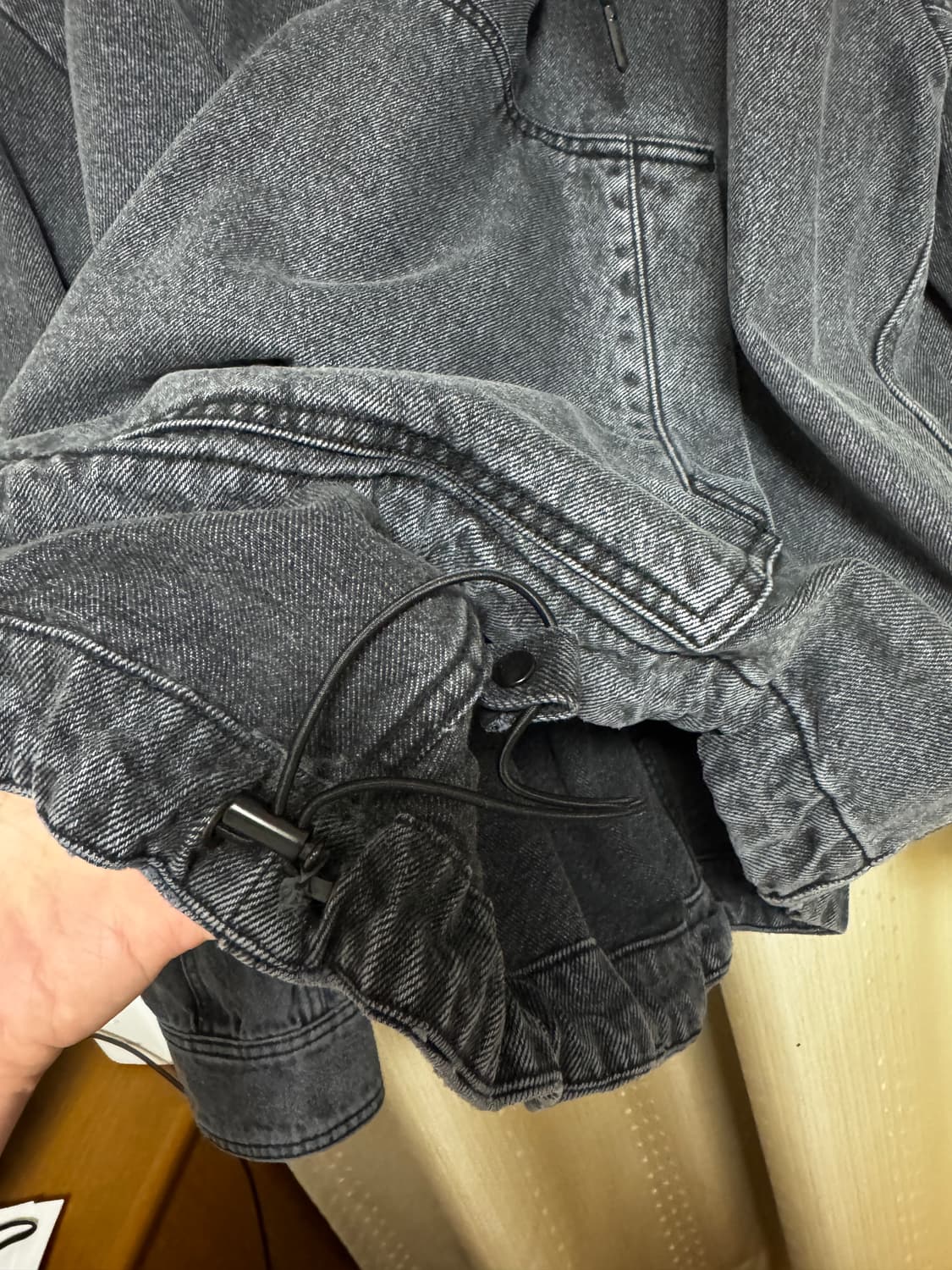 준지 데님후드 흑청 상품이미지3