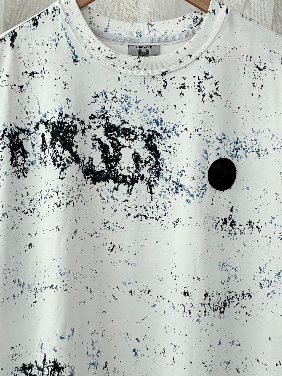 L) 라이프워크 스플래터 반팔 티셔츠 화이트 상품이미지3