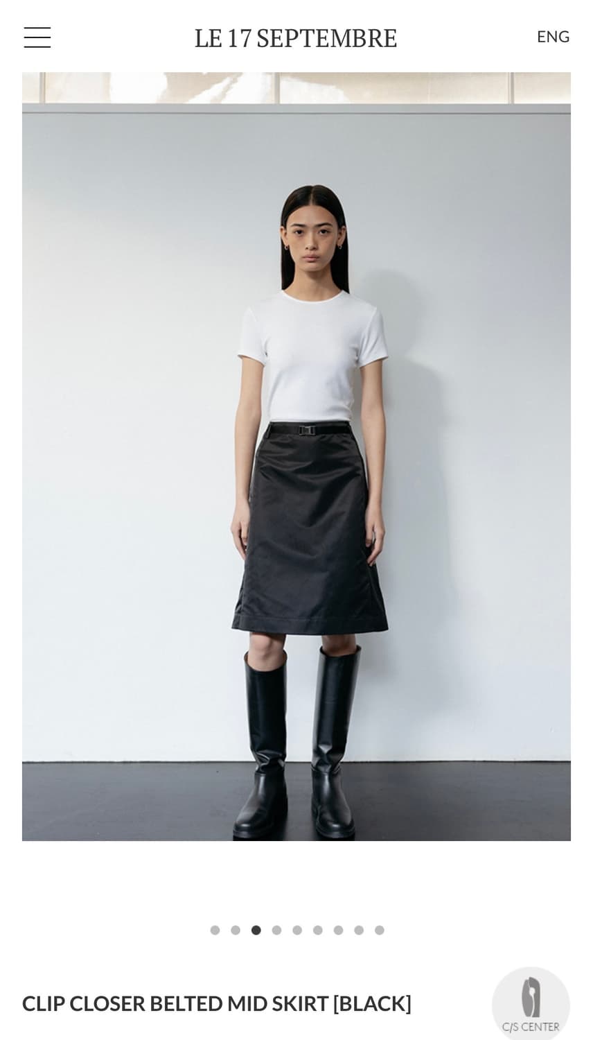 [36]르17셉템버 나일론 미디스커트 상품이미지1