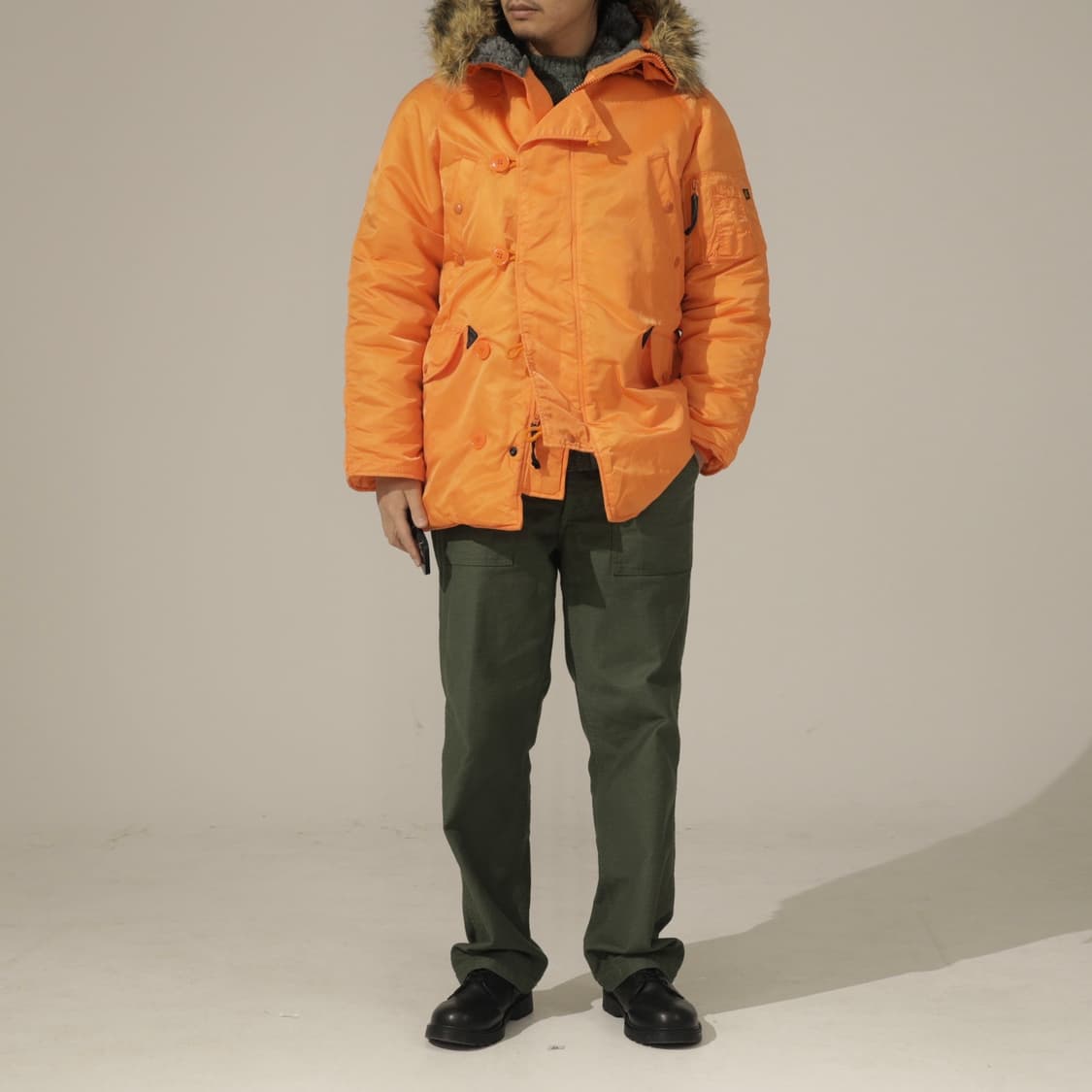 알파인더스트리 N-3B 파카 오렌지 상품이미지3