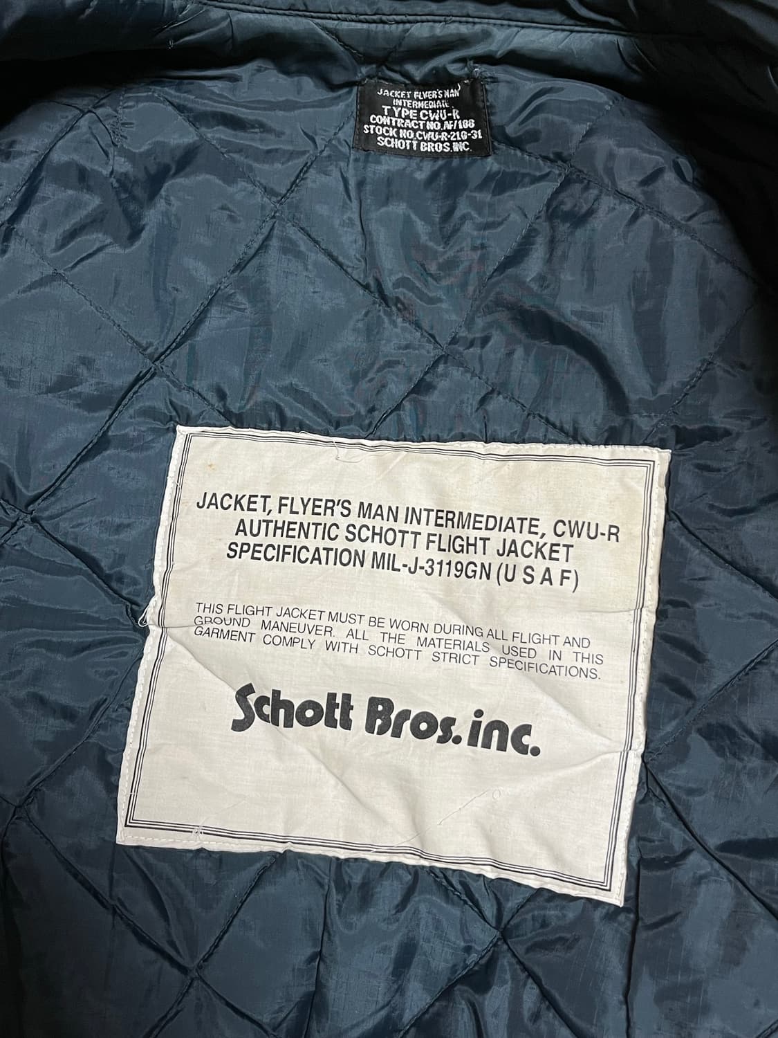 Schott CWU-R Flight Bomber Jacket 상품이미지4