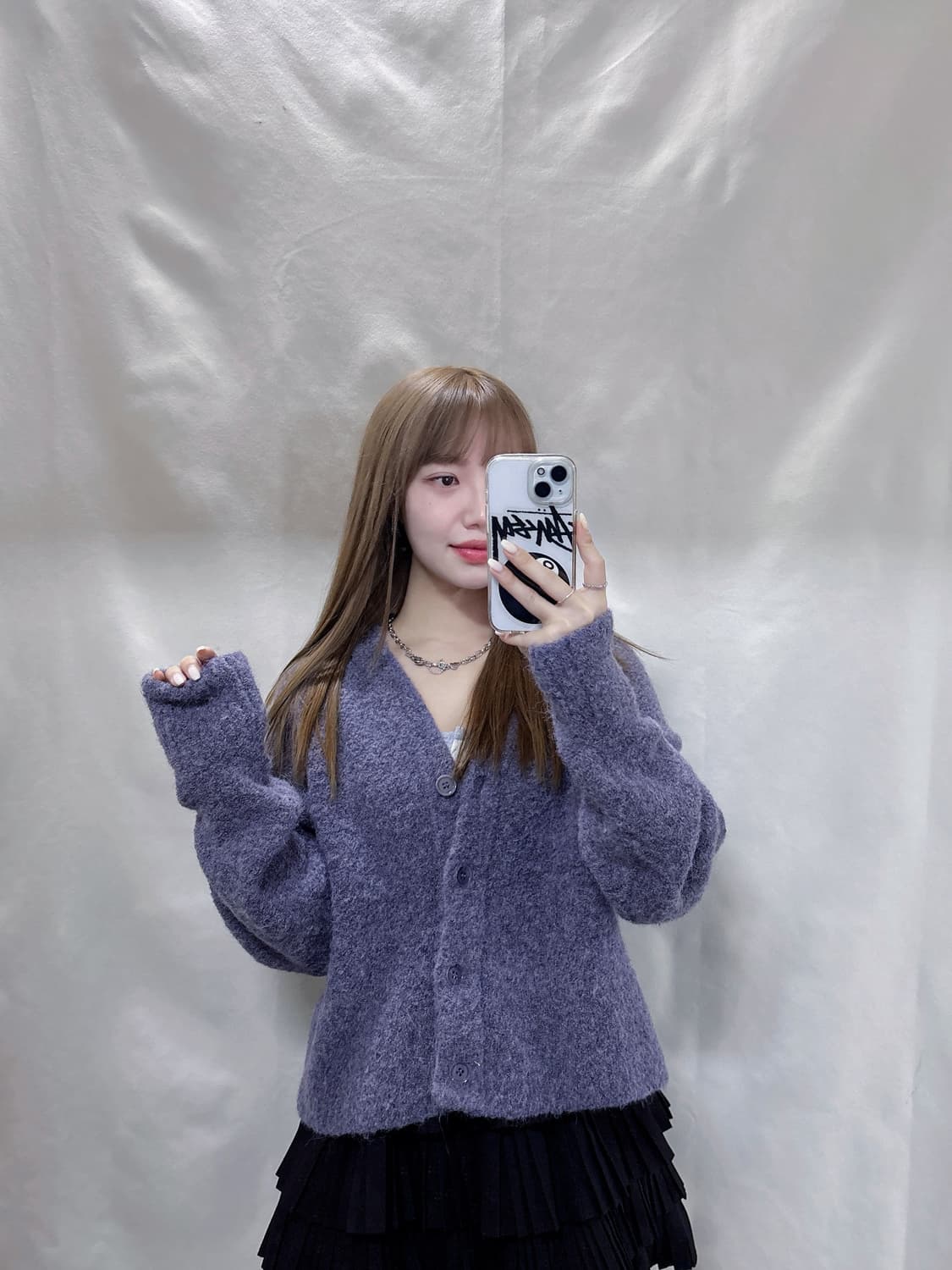 인사일런스 알파카울 크롭 가디건  상품이미지1