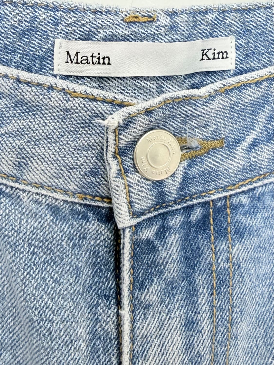 마뗑킴 로고패턴 데미지 숏팬츠  상품이미지4
